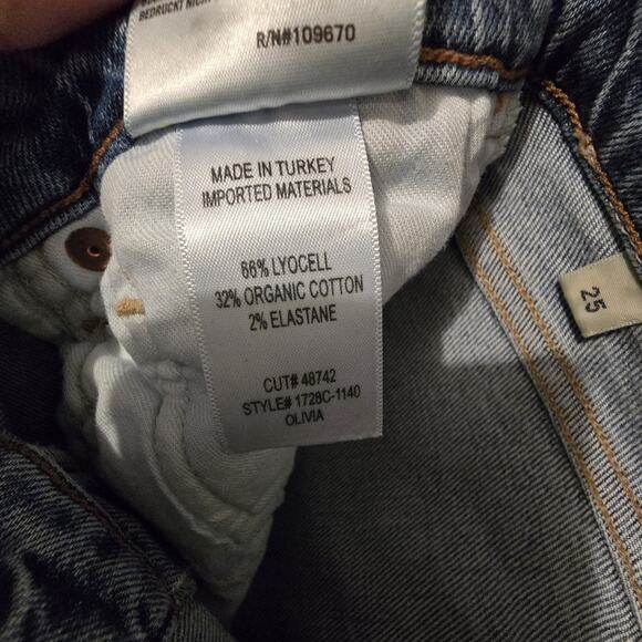 Citizens Of Humanity Olivia Jeans Womens Sz 25 High Rise Slim Ankle Distressed - Picture 16 of 16